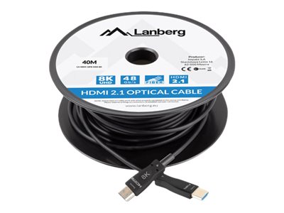 Lanberg HDMI-kabel med Ethernet 40m Sort