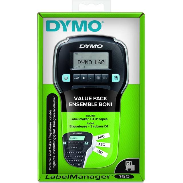 [AI generated title] Newell Rubbermaid Dymo Labelmanager 160 Value Pack 3 D1-Bånd