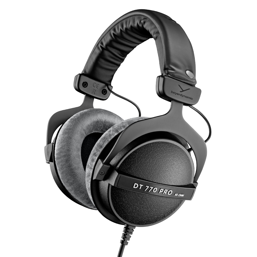 Beyerdynamic DT 770 Pro 80 ohm Kabling Hovedtelefoner Sort