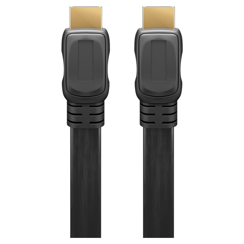 Goobay Slim HDMI 2.0 han med Ethernet Fladt Kabel 4K 60Hz 2 m Sort