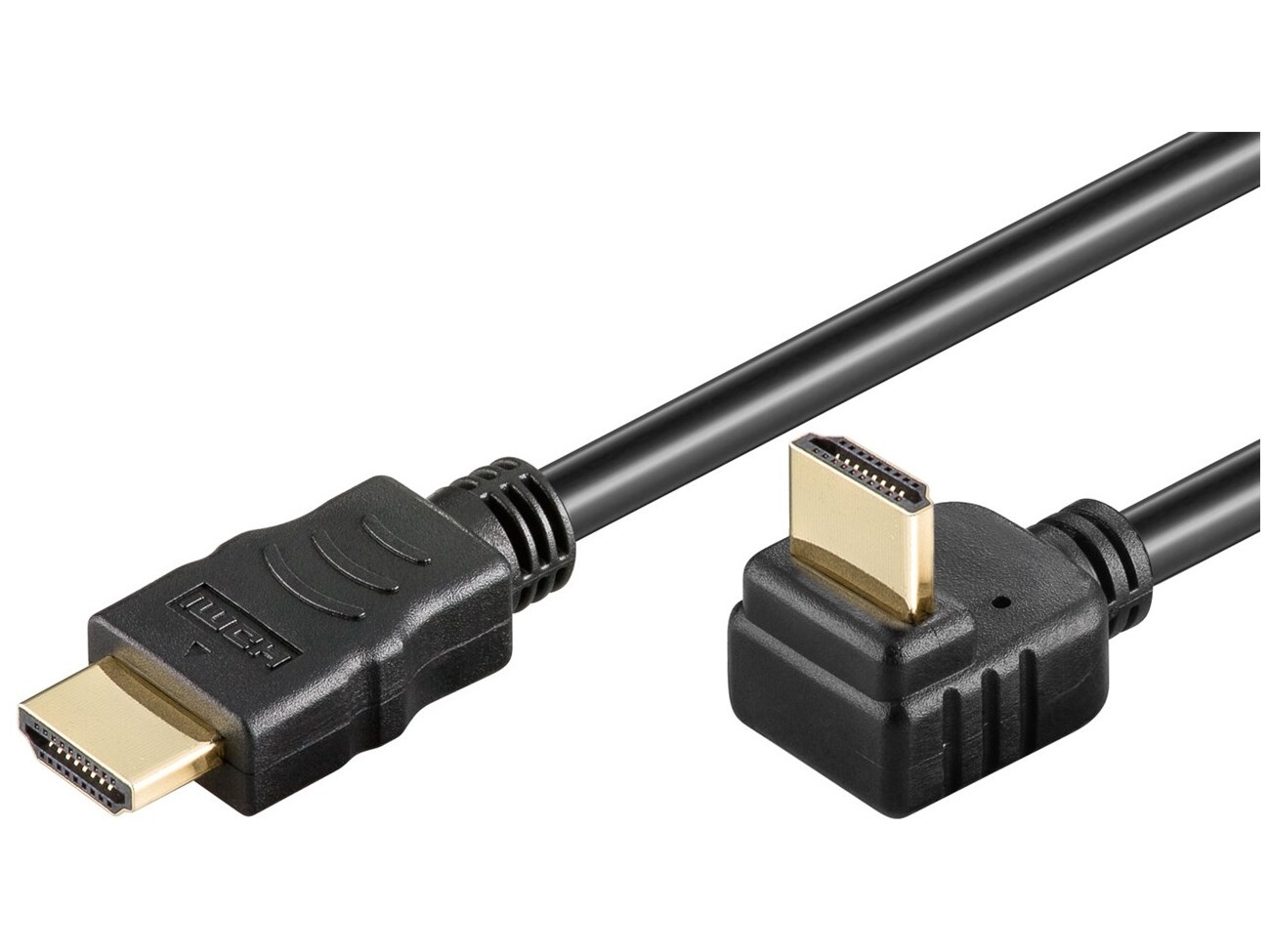 Goobay HDMI 2.0 han med Ethernet 270° vinklet kabel 4K 60Hz 3 m Sort