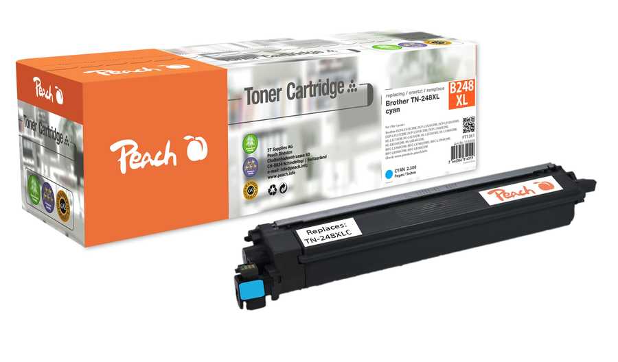 Peach PT1361 tonerpatron 1 stk Kompatibel Blå