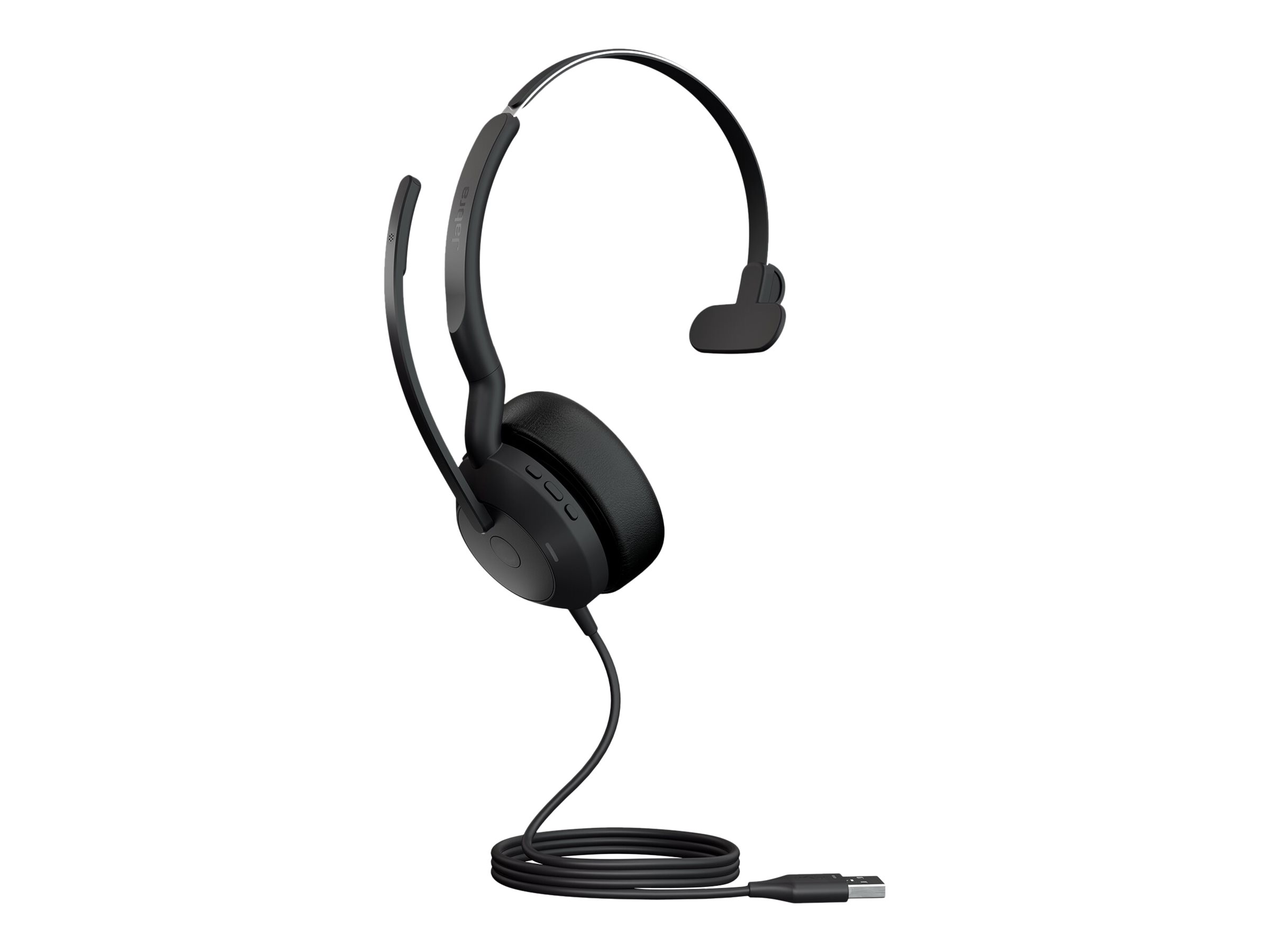 Jabra Evolve2 50 UC Mono Kablet Høretelefoner Sort