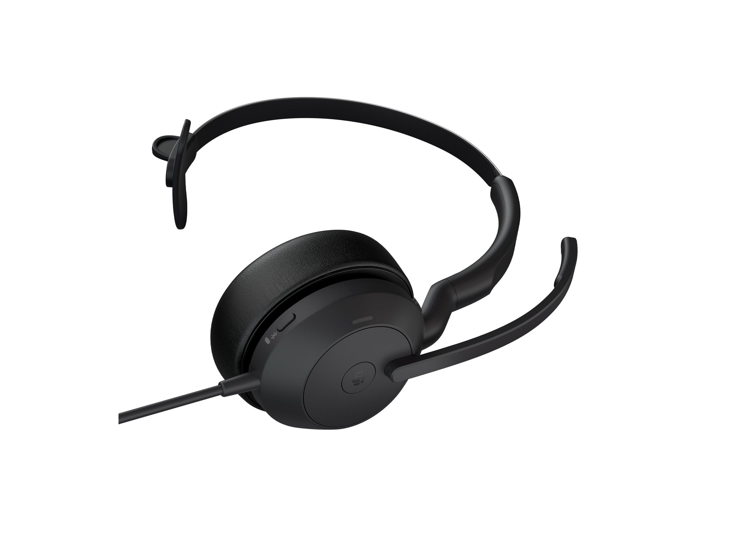 Jabra Evolve2 50 MS Mono Kablet Høretelefoner Sort
