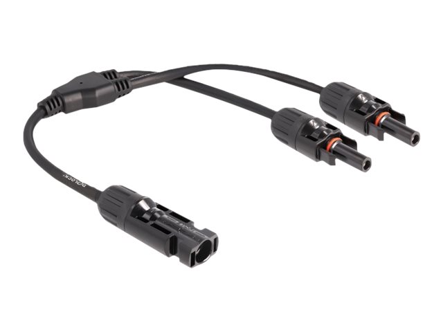 DeLOCK DL4 (male) - DL4 (female) Sort 30cm Strøm-splitter