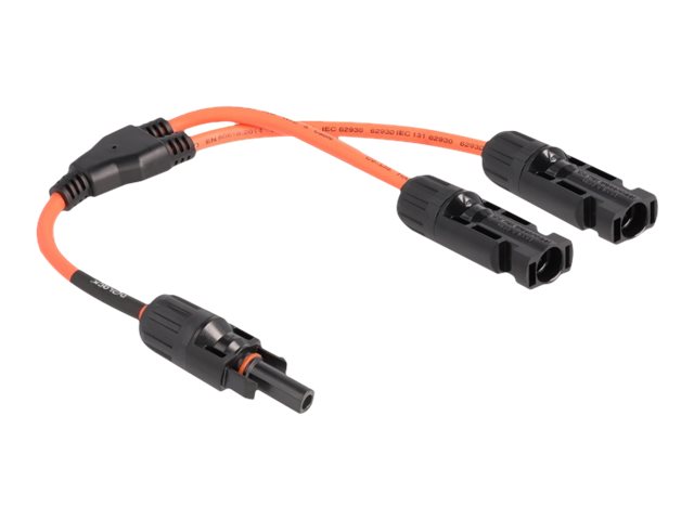 DeLOCK DL4 (female) - DL4 (male) Orange 30cm Strøm-splitter