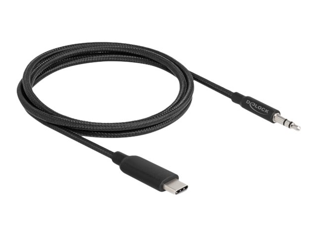 Delock Audiokabel 1m Sort