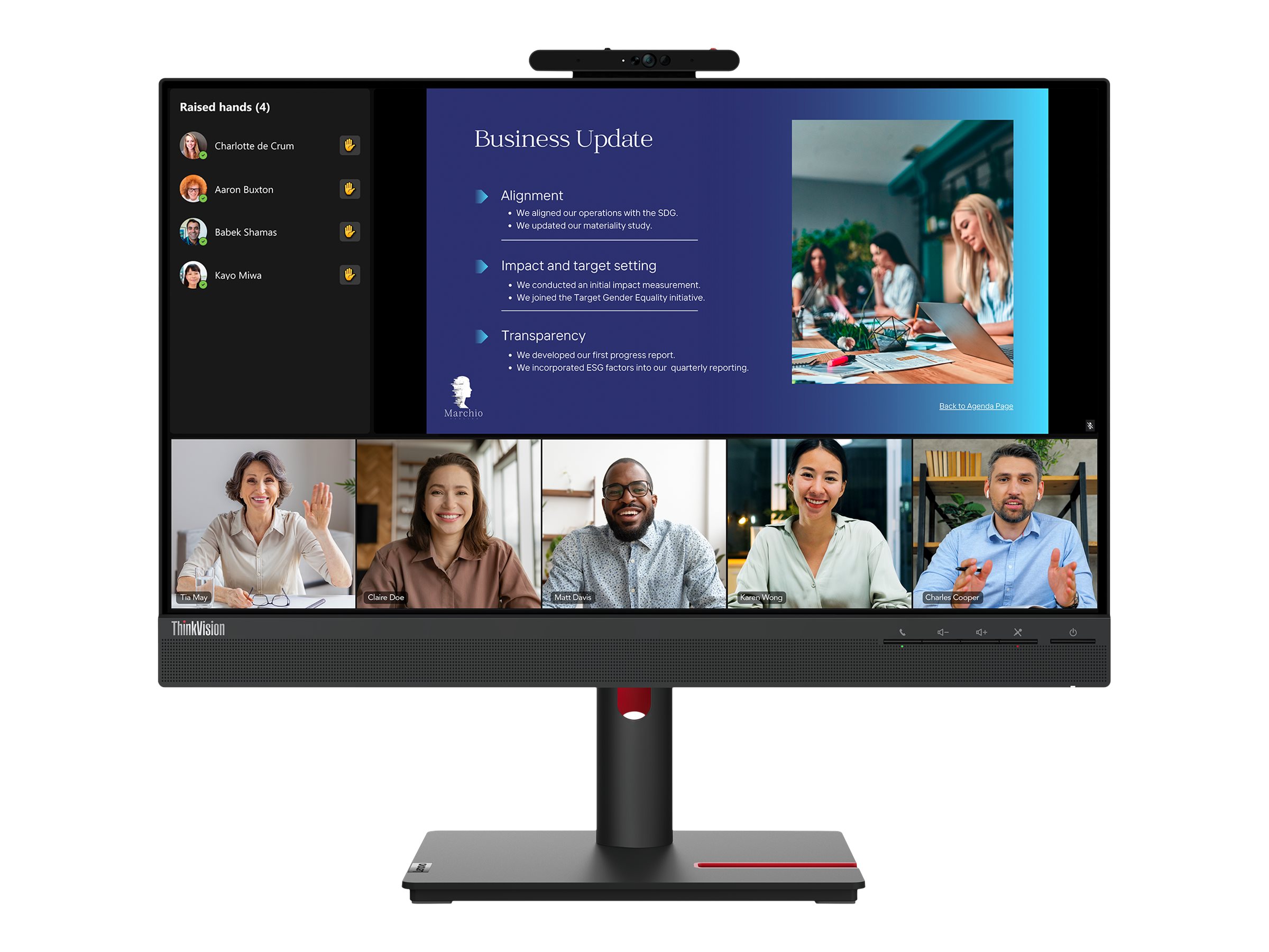 Lenovo ThinkVision T24v-30 24 IPS 1920 x 1080 (Full HD) VGA (HD-15) HDMI DisplayPort 75Hz
