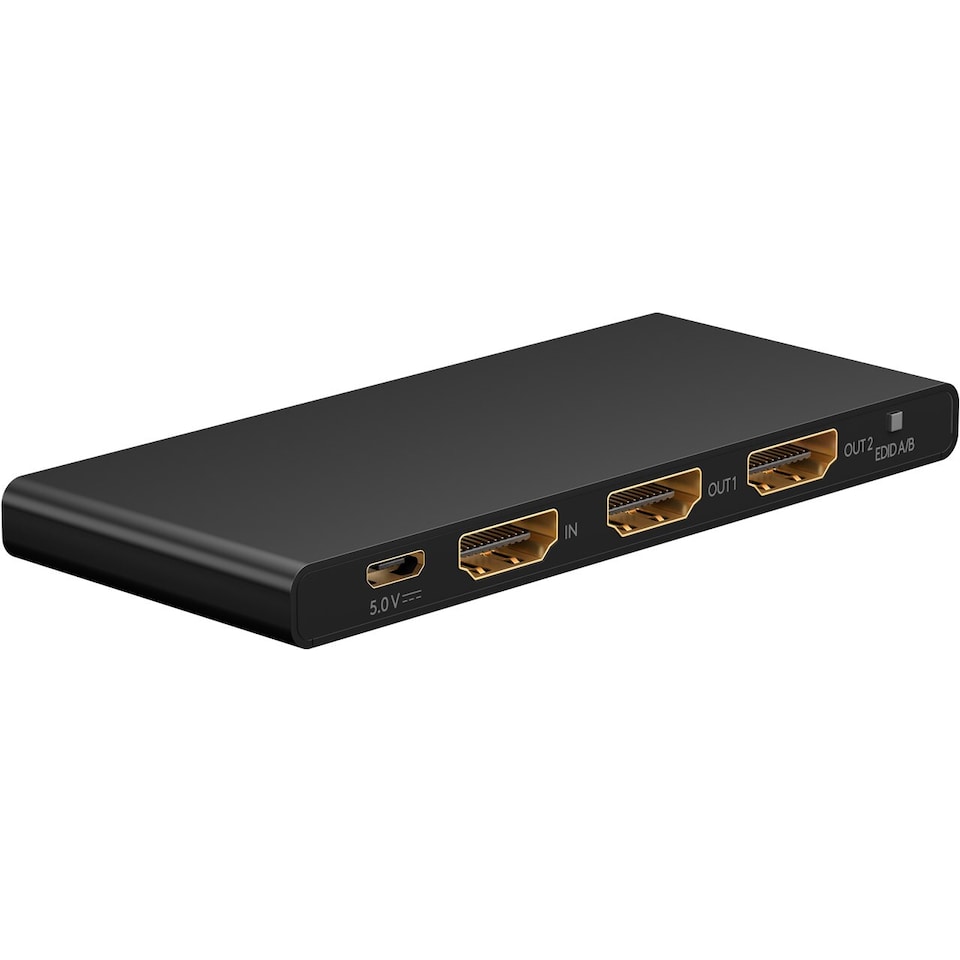 HDMI Splitter 1 to 2 (4K @ 60 Hz) - splits 1x HDMI input signal into 2x HDMI output
