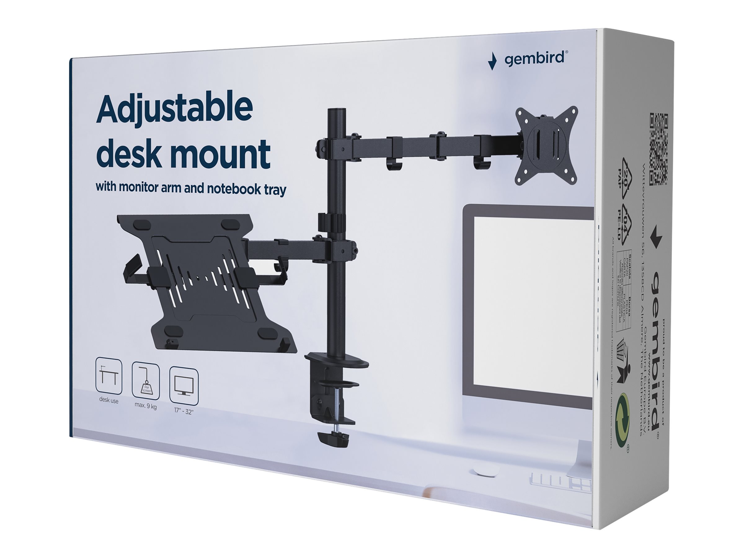 Gembird MA-DA-03 Monitor / notebook Monteringssæt
