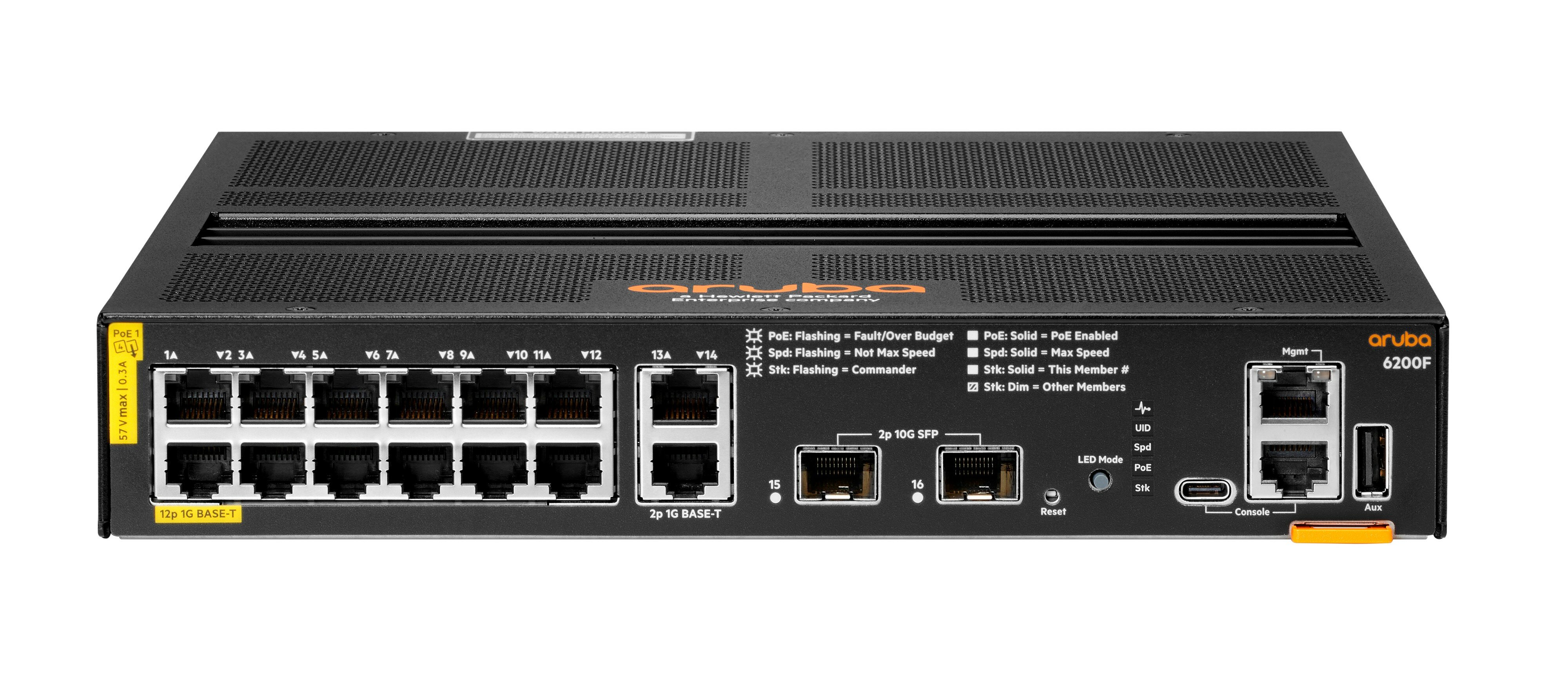 HPE Aruba 6200F 12G Class4 PoE 2G/2SFP+ 139W Switch Switch 12-porte Gigabit Ethernet PoE+