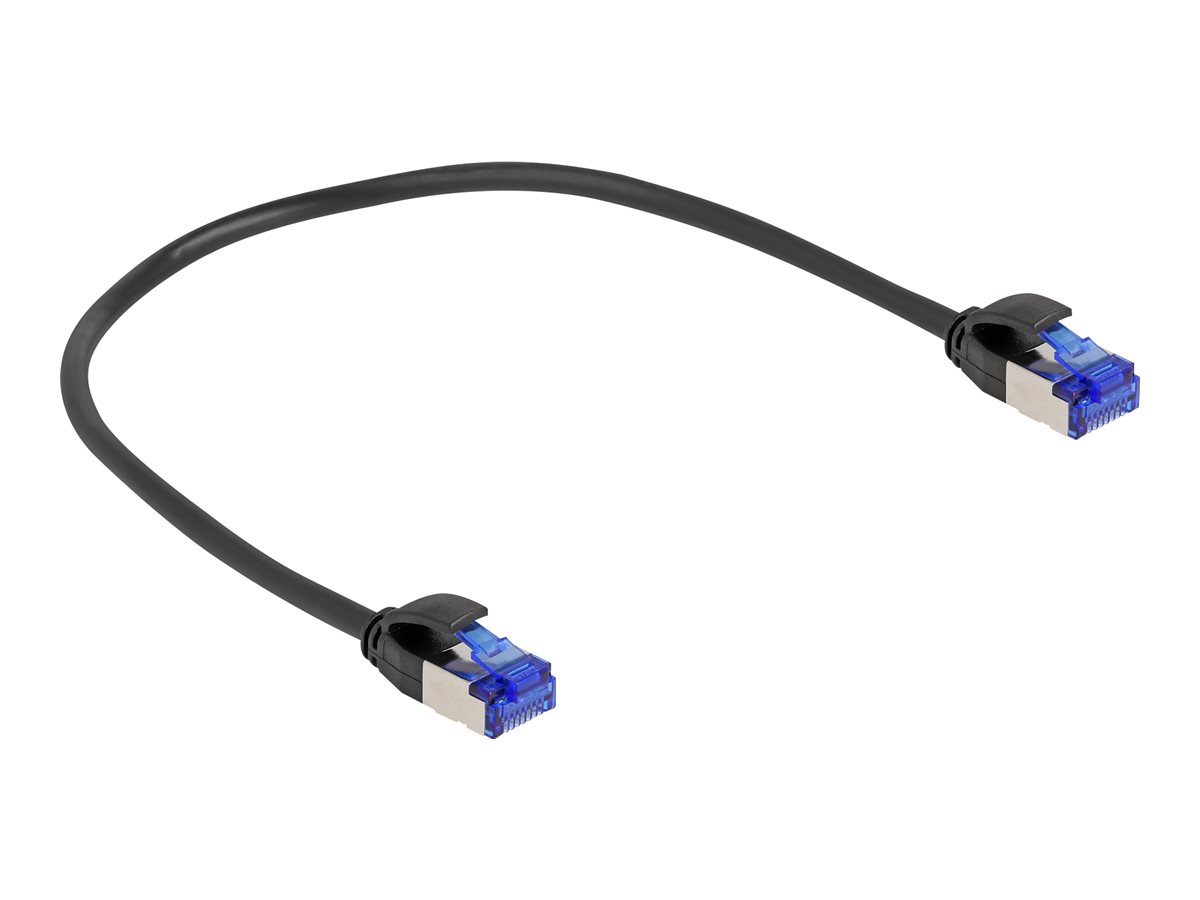 DeLOCK CAT 6a S/FTP 25cm Netværkskabel Sort