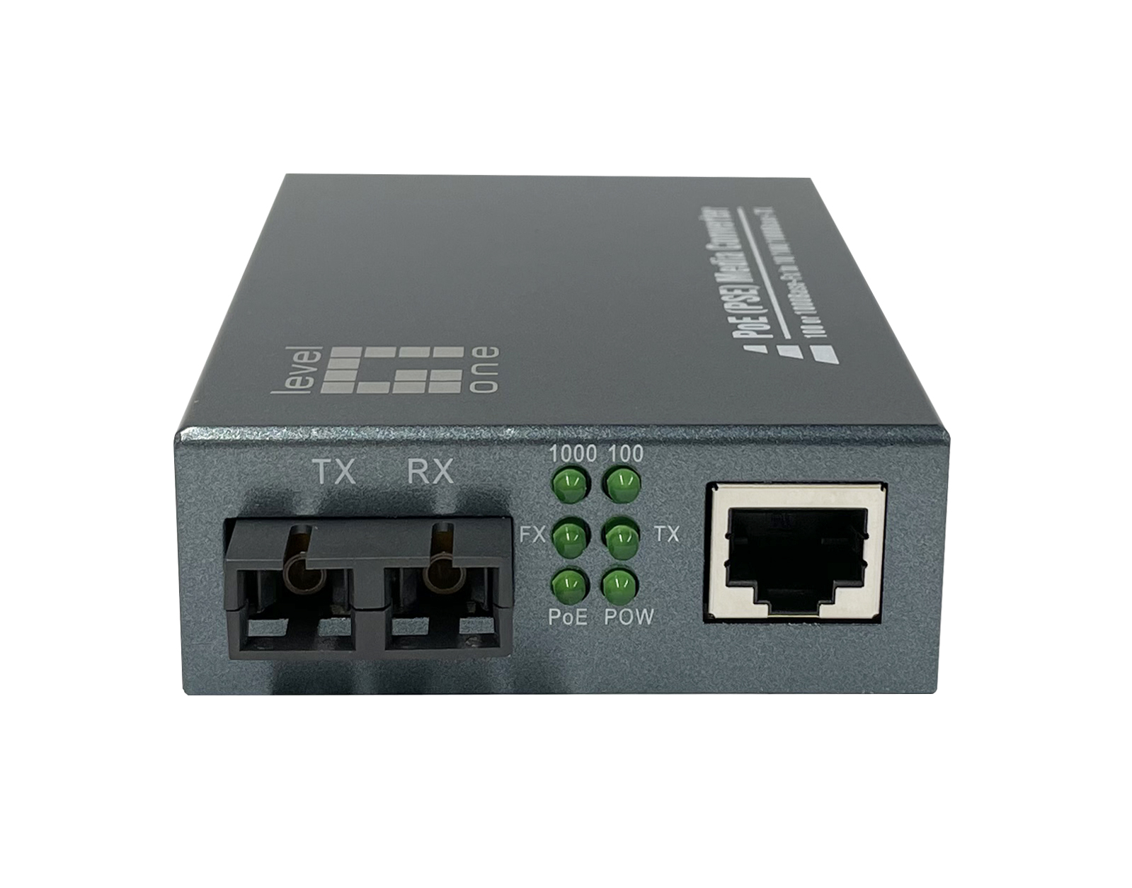 LevelOne GVT-2013 netværksomformer til medie 1000 Mbit/s 850 nm Multitilstand Grå