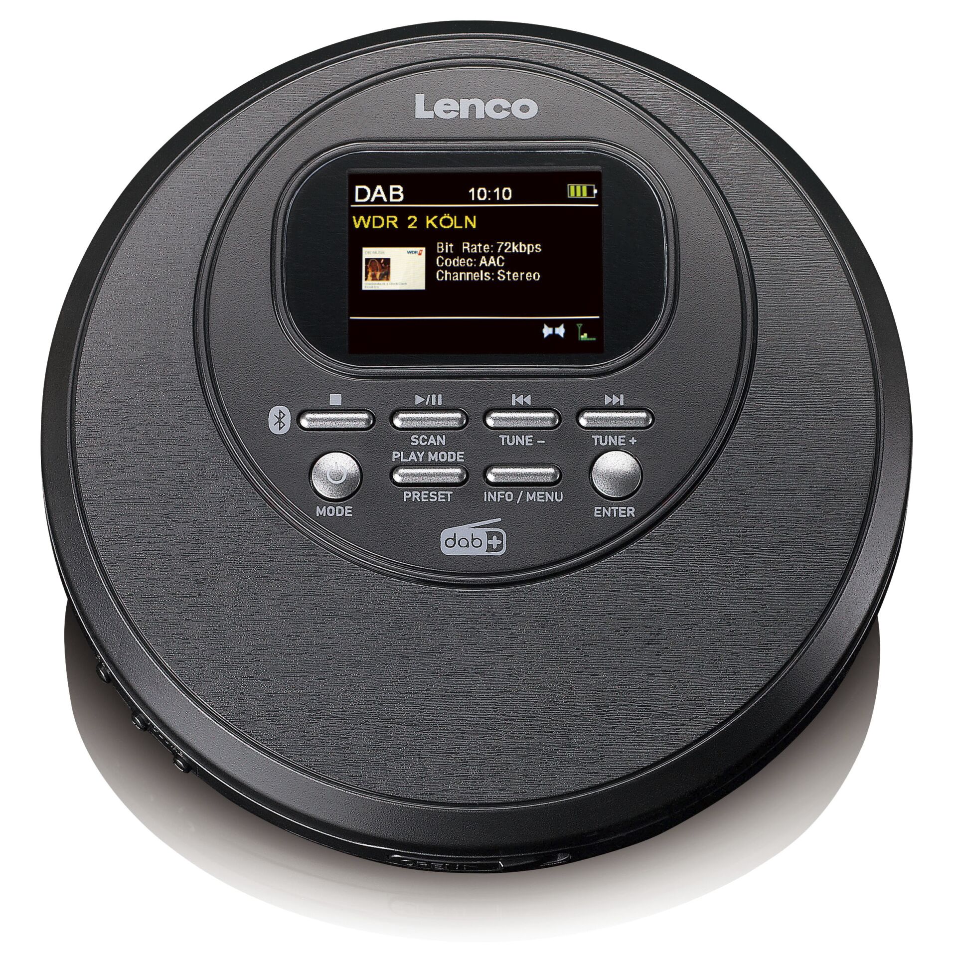 [AI generated title] Lenco Cd-500Bk Cd-Afspiller Med Bluetooth Og Fm-Radio