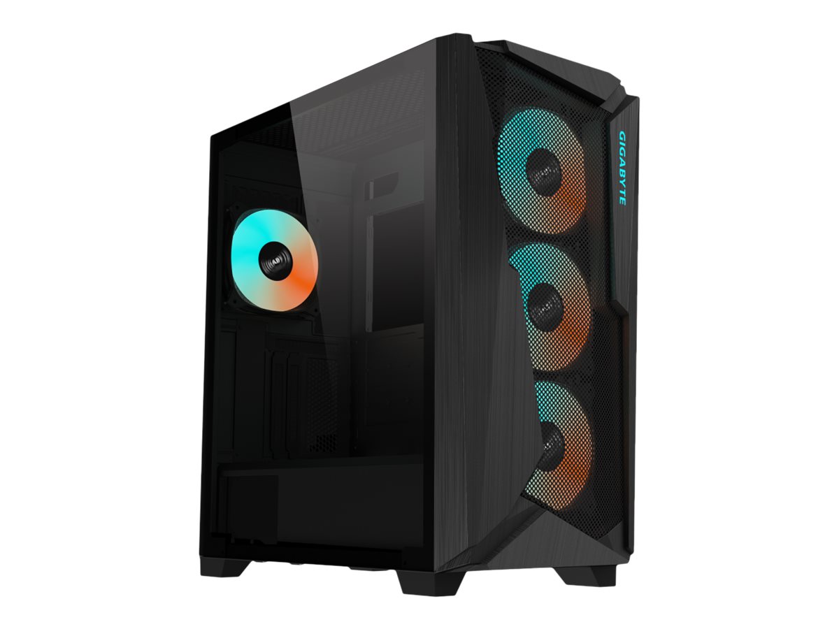 C301 Glass Midi Tower Black