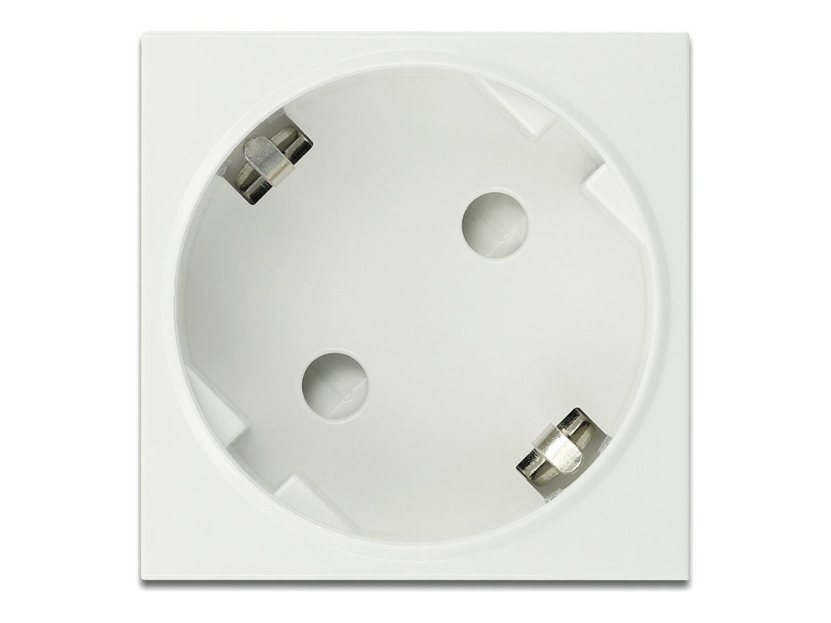 Delock Easy 45 - strømsokkel-outlet - 1 strømsokkel - hvid, RAL 9003