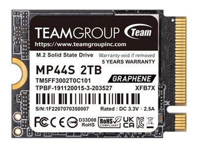 Team Group Solid state-drev MP44S 2TB M.2 PCI Express 4.0 x4 (NVMe)