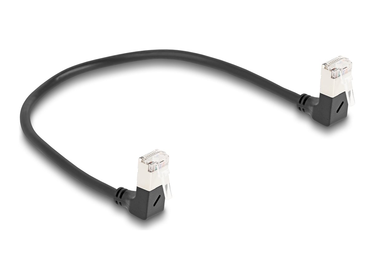 DeLOCK CAT 6a S/FTP 25cm Netværkskabel Sort