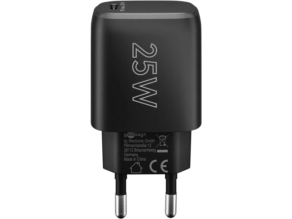 Goobay USB-C 25Watt PD 3.0 Strømforsyningsadapter