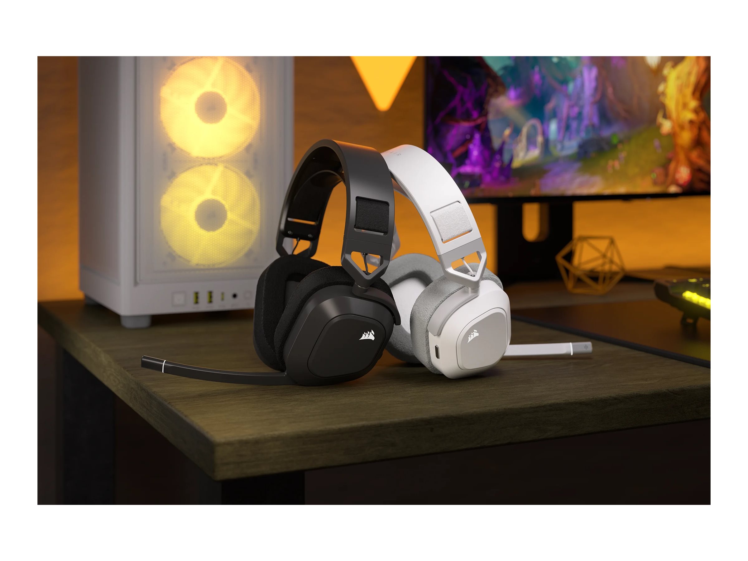 CORSAIR Gaming HS80 MAX WIRELESS Trådløs Høretelefoner Grå