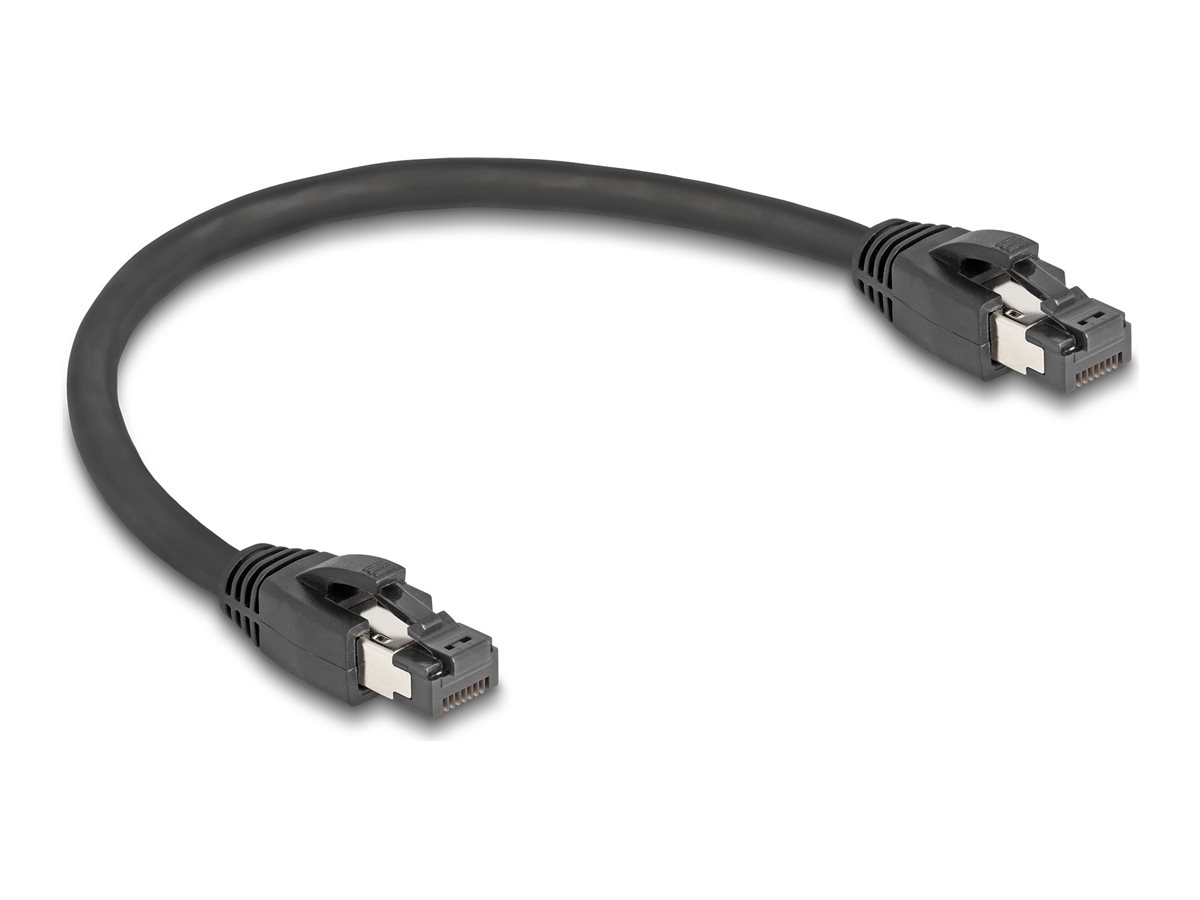 DeLOCK CAT 8.1 S/FTP 25cm Netværkskabel Sort