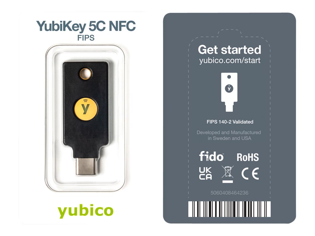 Yubico YubiKey 5C NFC FIPS USB-C sikkerhedsnøgle