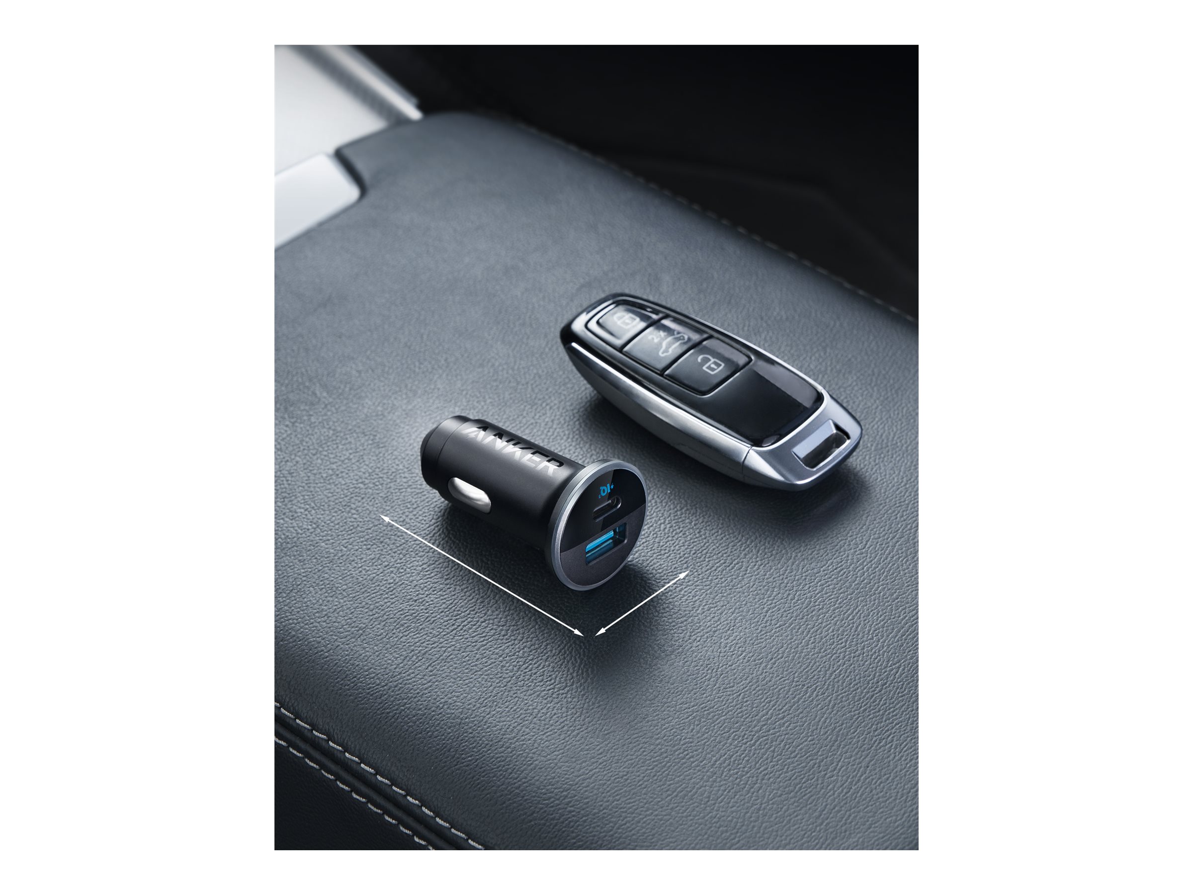 Anker Bilstrømsadapter 52.5Watt 1xUSB-A 2.0 1xUSB-C