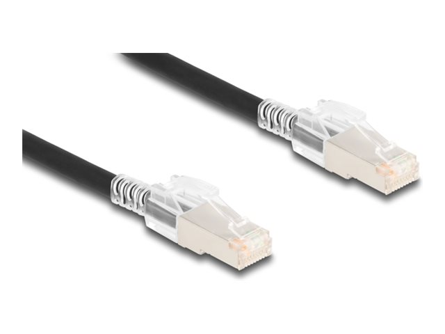 DeLOCK CAT 6a S/FTP 1m Netværkskabel Sort