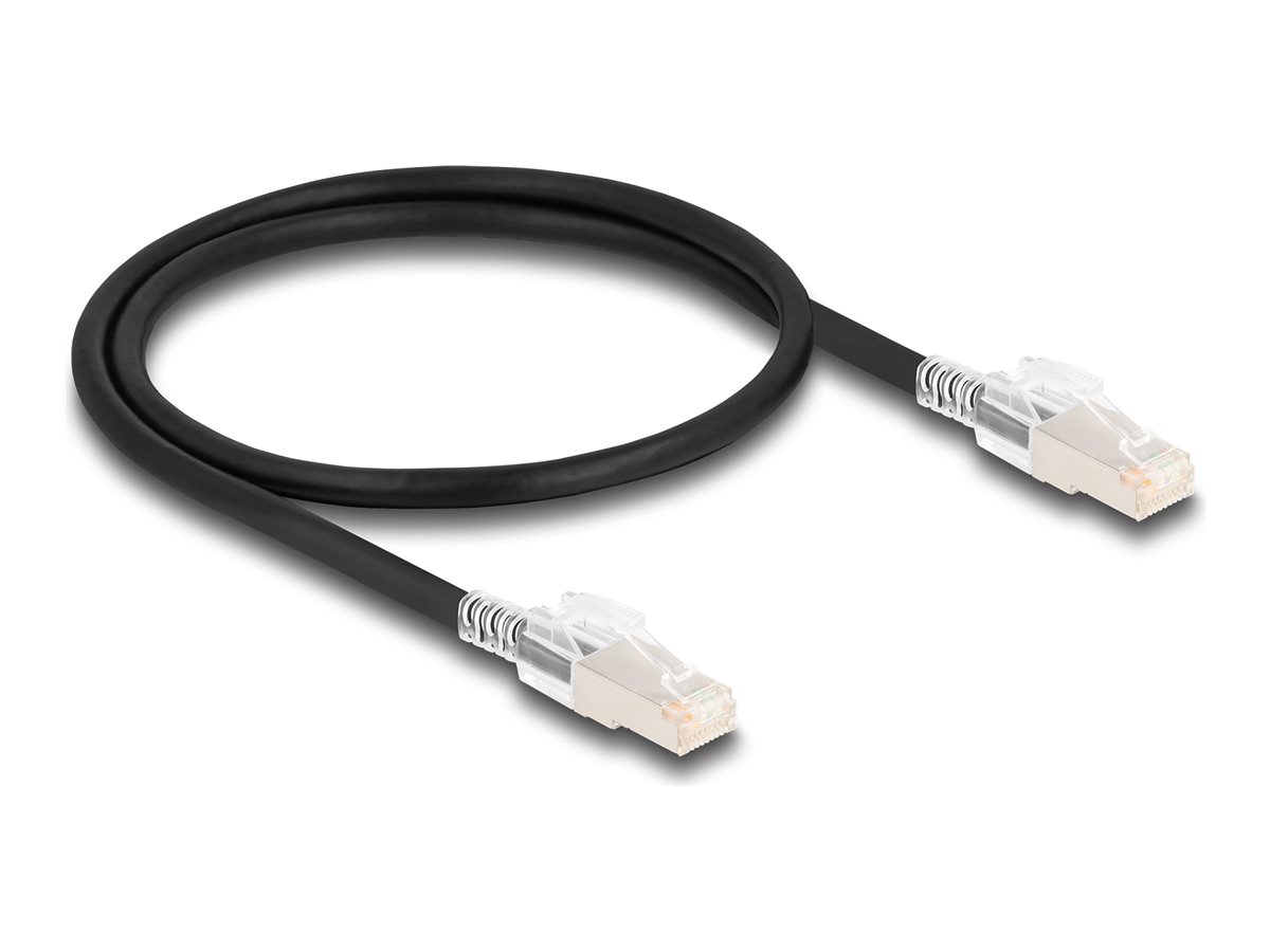 DeLOCK CAT 6a S/FTP 50cm Netværkskabel Sort