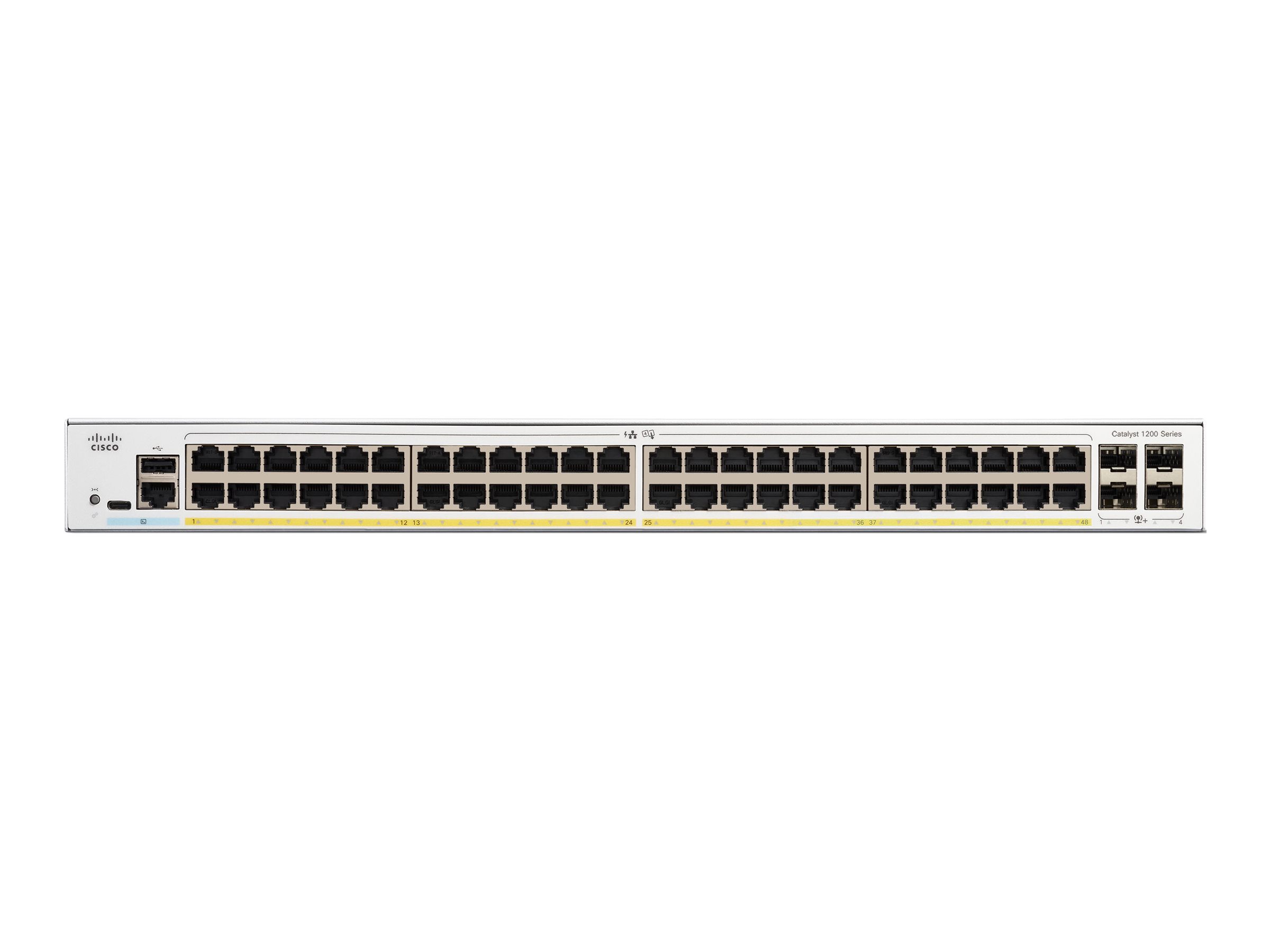 Cisco Catalyst 1200-48P-4X Switch 48-porte Gigabit Ethernet PoE+