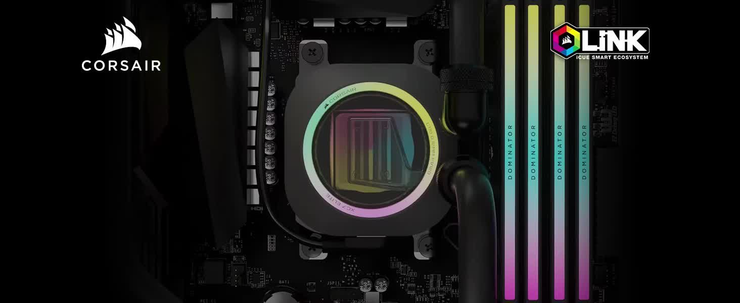 CORSAIR iCUE Link XC7 RGB ELITE CPU-vandblokering til flydende kølesystem 1-pack Grå
