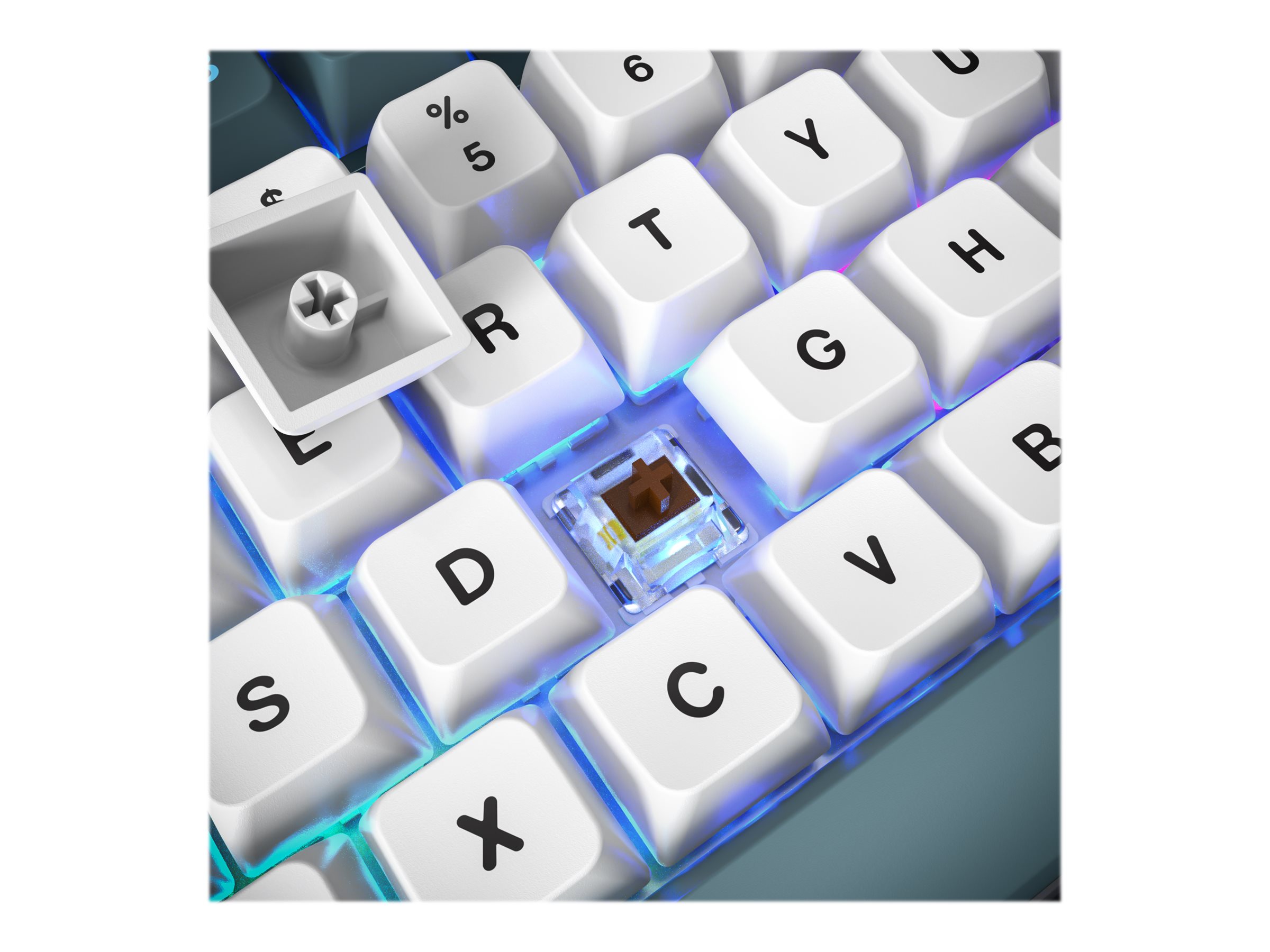 MKey TKL Freedom Tastatur Mekanisk RGB Kablet