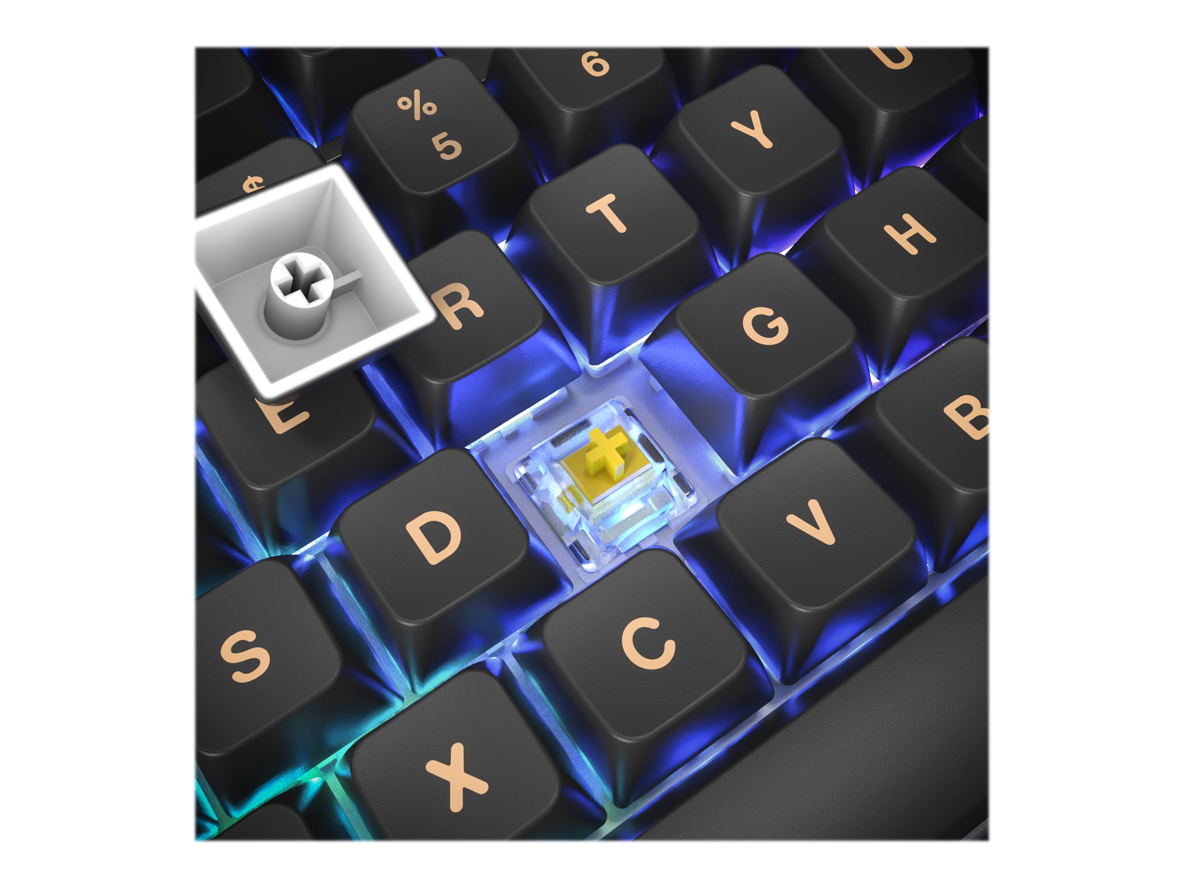MKey TKL Darkness Tastatur Mekanisk RGB Kabling