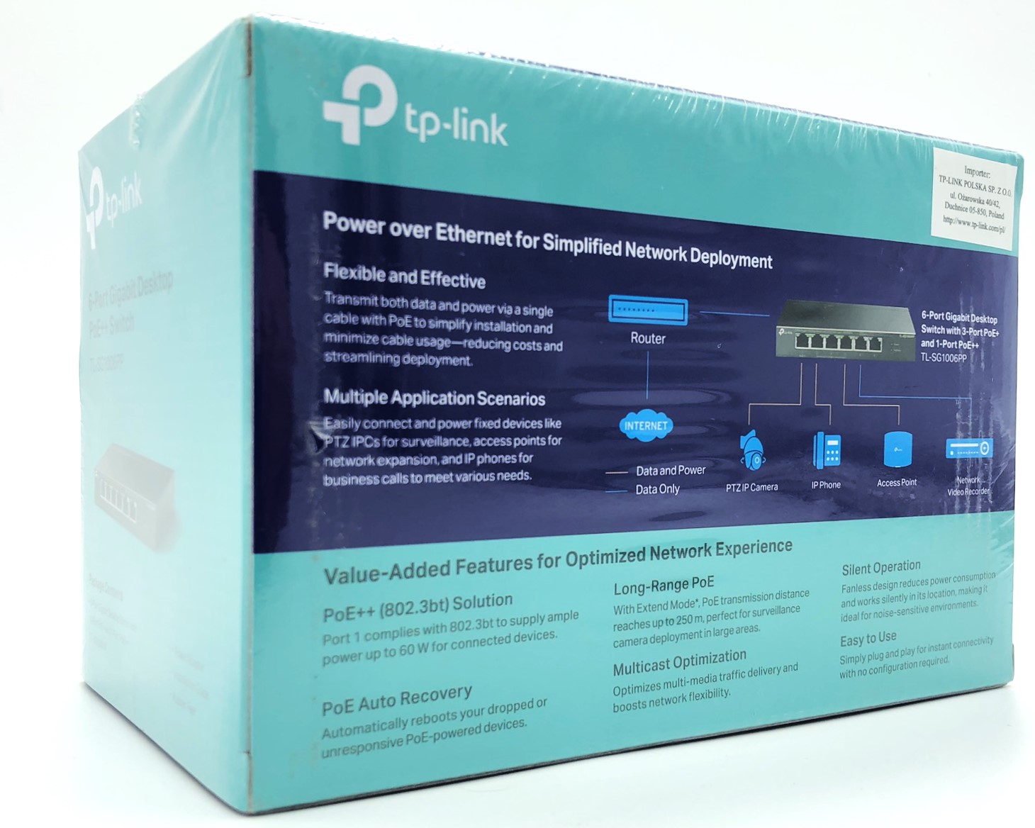 TP-Link TL-SG1006PP V1 Switch 6-porte Gigabit Ethernet PoE++