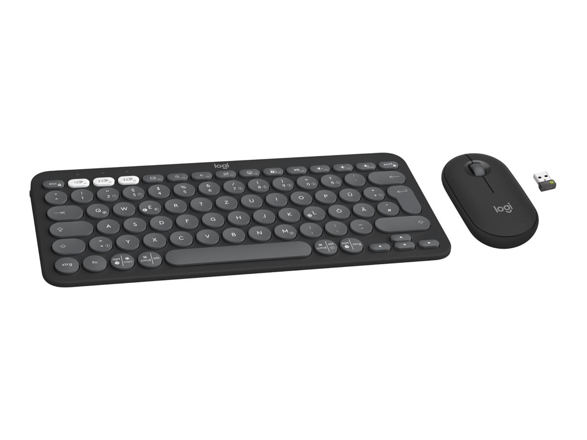 Logitech Pebble 2 Combo Sæt med mus og tastatur Saks Trådløs