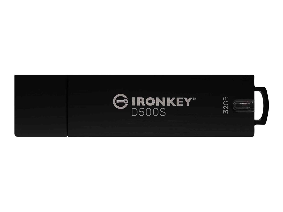 Kingston IronKey D500S 32GB USB 3.2 Gen 1 Sort