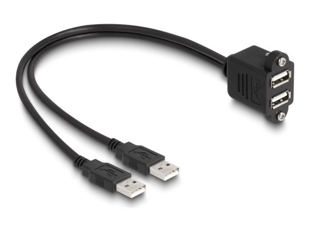 Delock USB forlængerkabel 1m Sort