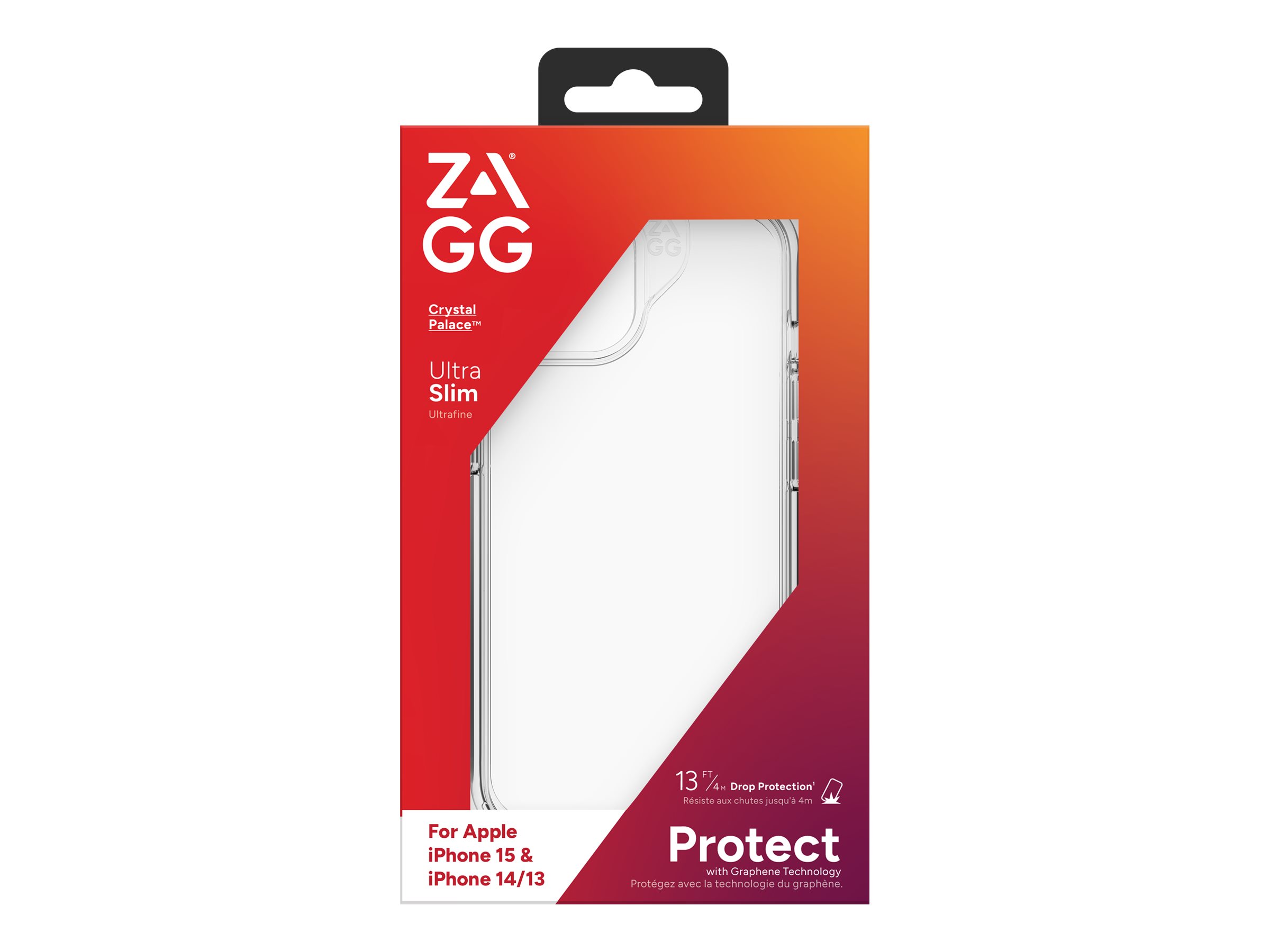 ZAGG Crystal Palace Beskyttelsescover Transparent Apple iPhone 13, 14, 15