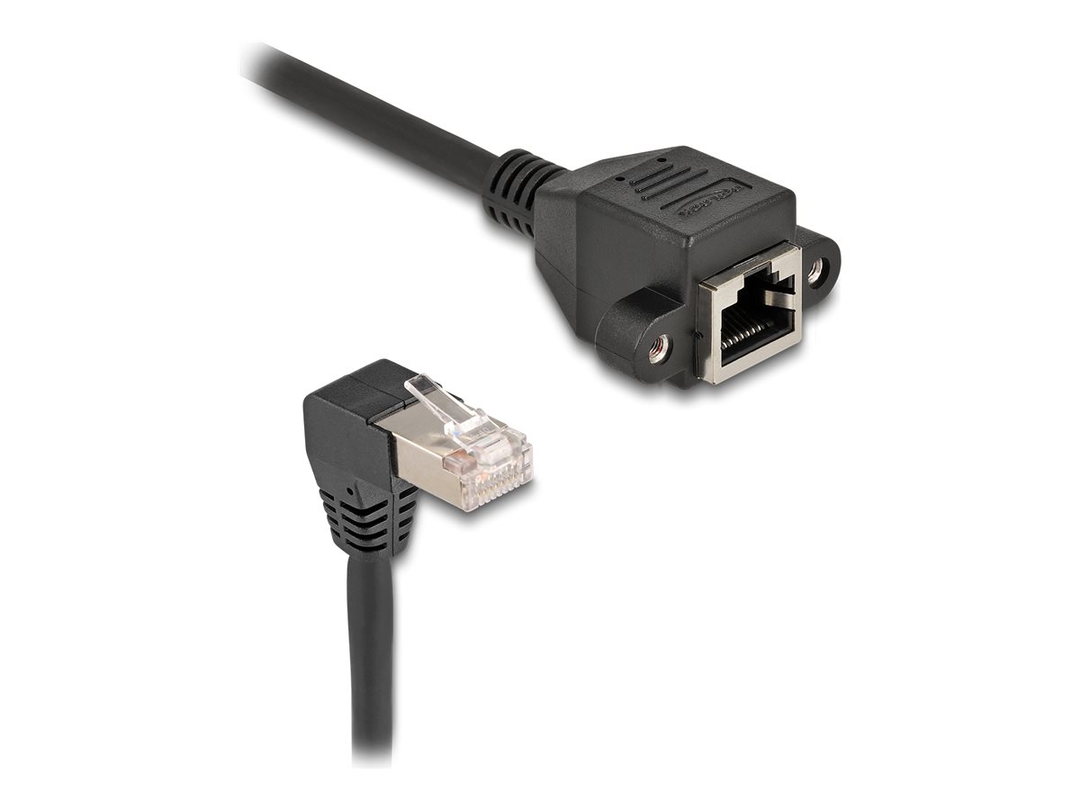 DeLOCK CAT 6a S/FTP 2m Forlængerkabel til netværk Sort