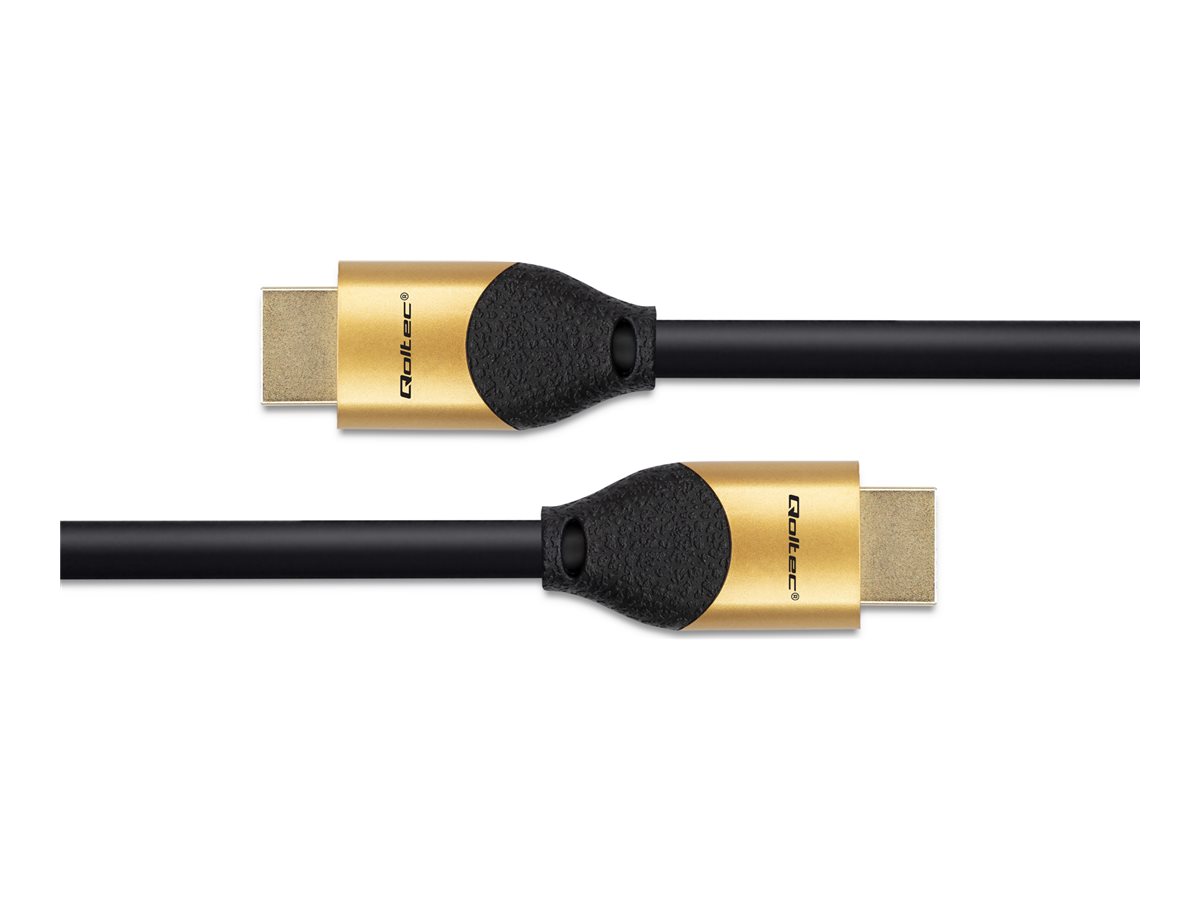 Qoltec GOLD HDMI-kabel med Ethernet 5m Sort Guld