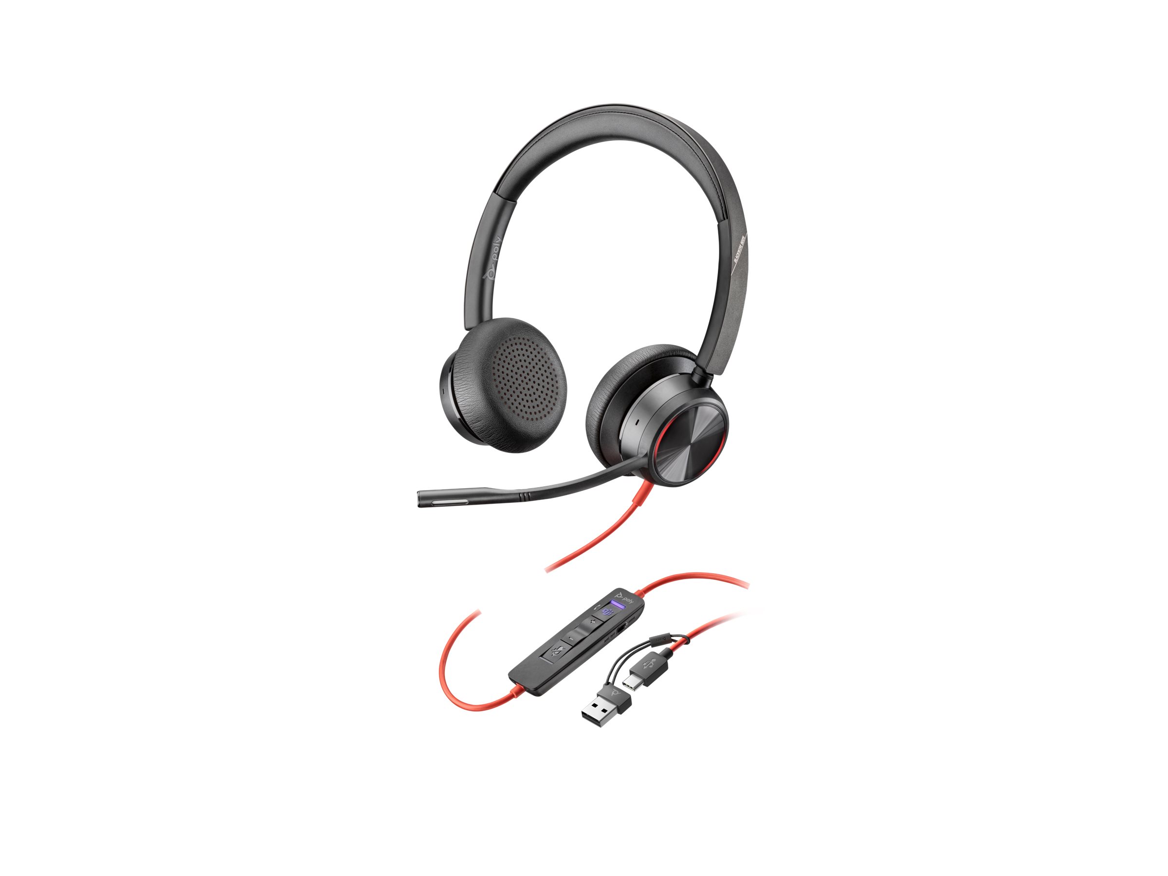 HP Poly Blackwire 8225 Kablet Høretelefoner Sort