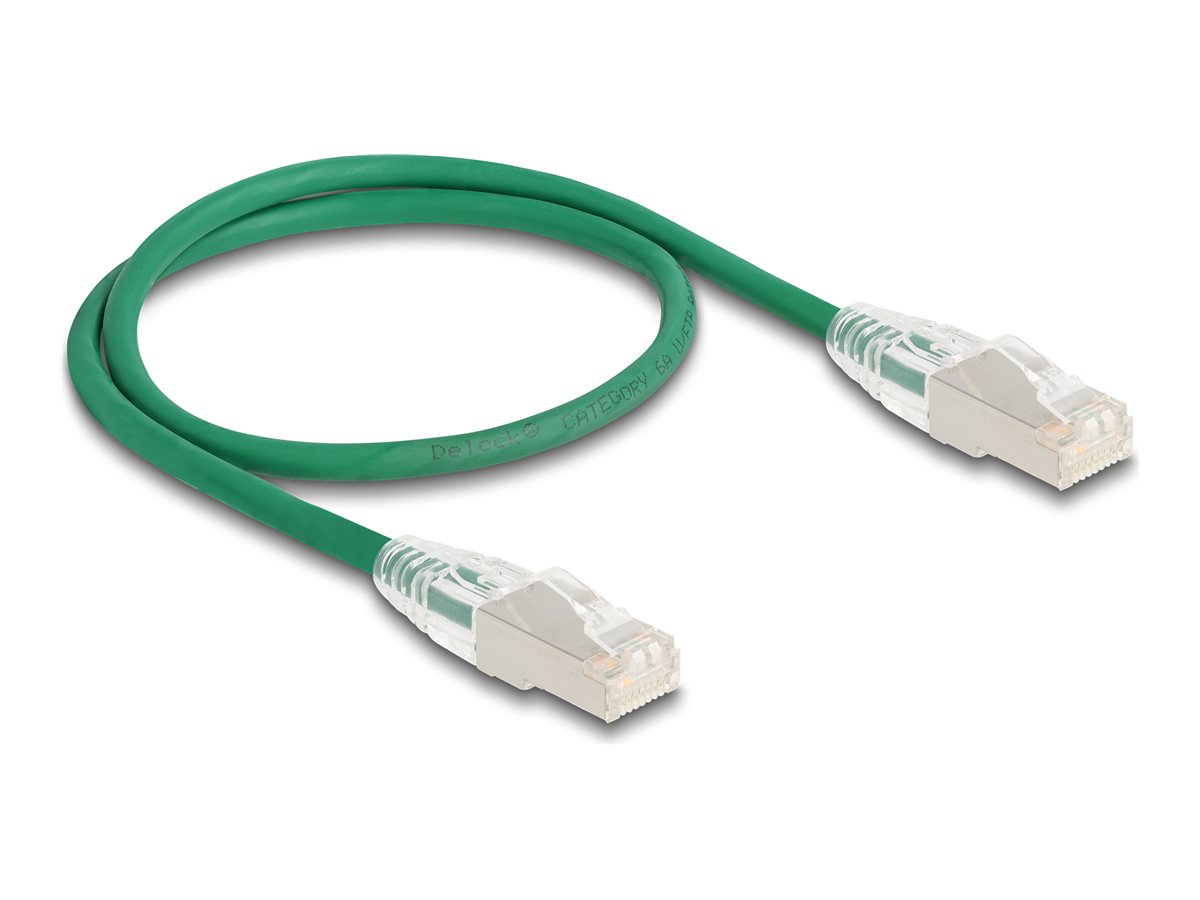 DeLOCK CAT 6a U/FTP 50cm Netværkskabel Grøn
