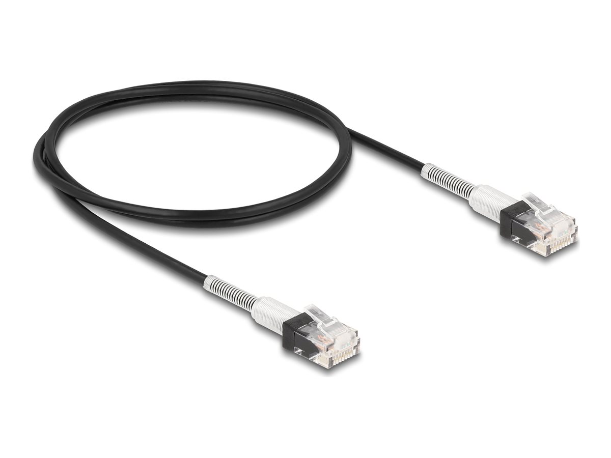 DeLOCK CAT 6a Ikke afskærmet parsnoet (UTP) 1m Patchkabel Sort