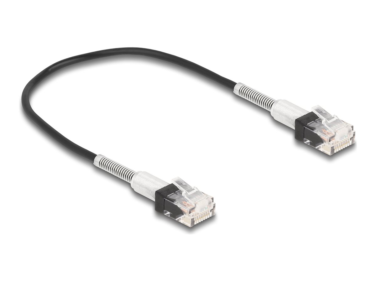 DeLOCK CAT 6a Ikke afskærmet parsnoet (UTP) 30cm Patchkabel Sort