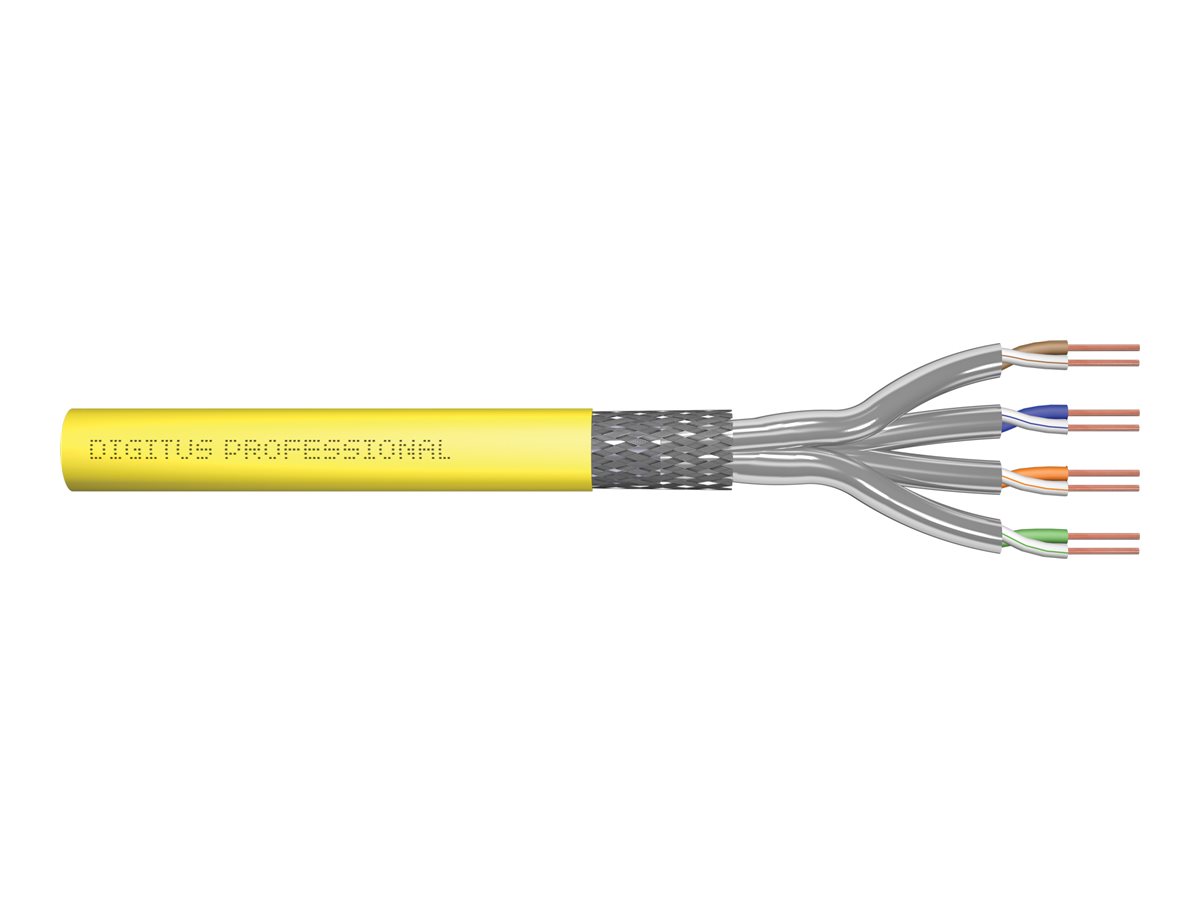 DIGITUS Professional CAT 7a S/FTP, PiMF 500m Bulkkabel Svovlgul RAL 1016