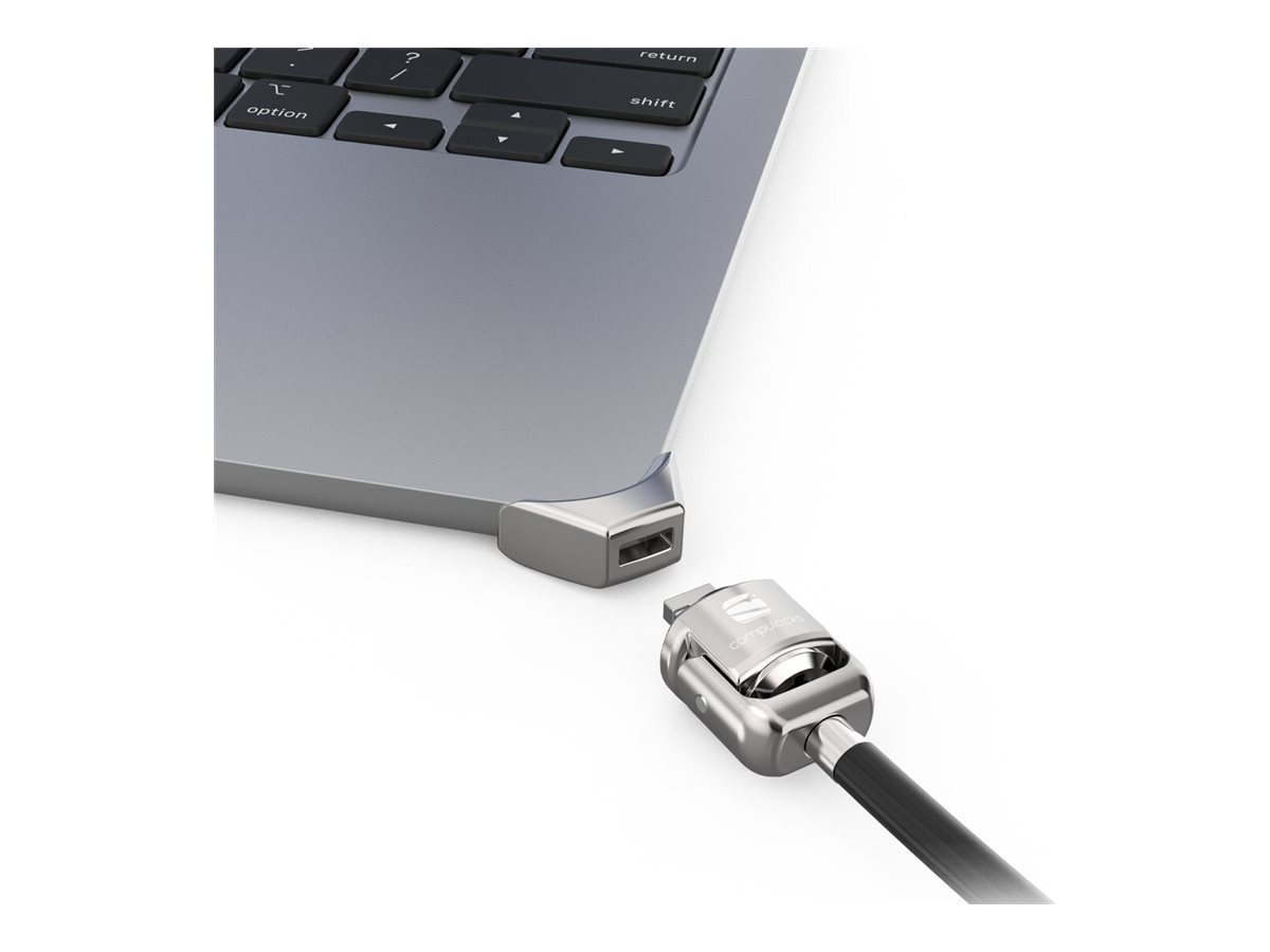 Compulocks Ledge Lock Adapter for MacBook Air 15 M2 with Keyed Cable Lock Sikkerhedspakke for system