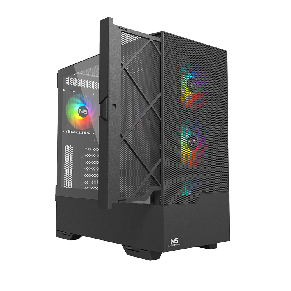Nordic Gaming Munin RGB Tower ATX Sort