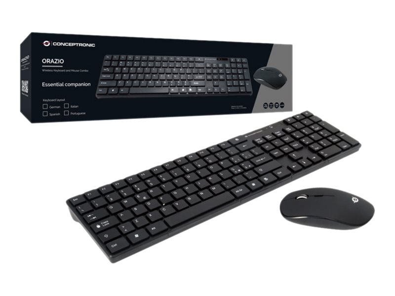 Conceptronic ORAZIO Sæt med mus og tastatur Trådløs Spansk