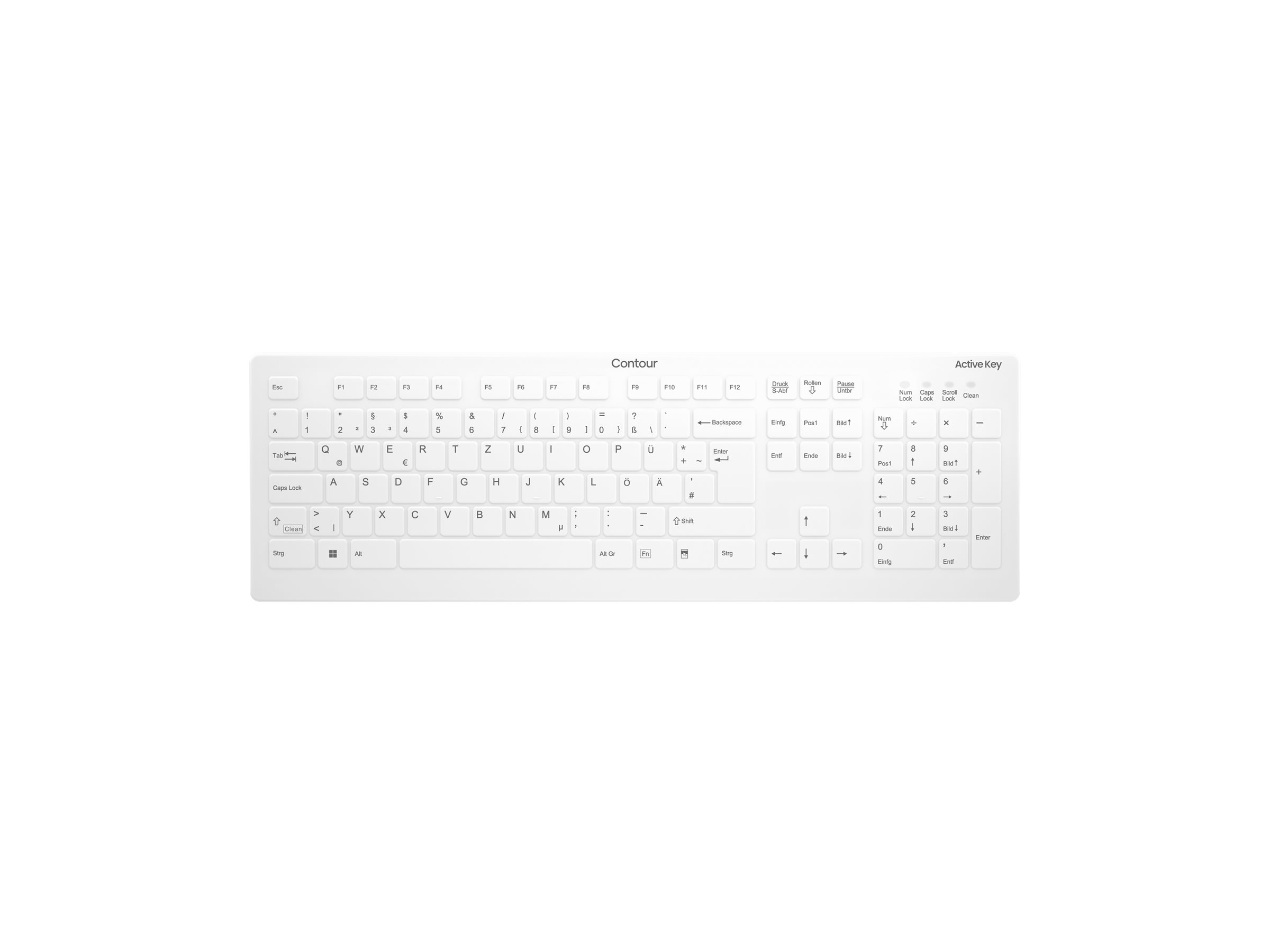 Active Key AK-C8112 Tastatur Membran Trådløs Tysk