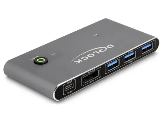 DeLock DisplayPort KVM 8K 30Hz USB 3.2 Gen 1 KVM